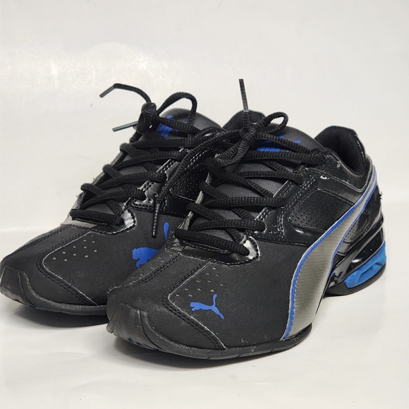 Puma Unisex Kids Athletic Shoes Black 189201 19 Lace Up Low Top 4.5C - Picture 1 of 10